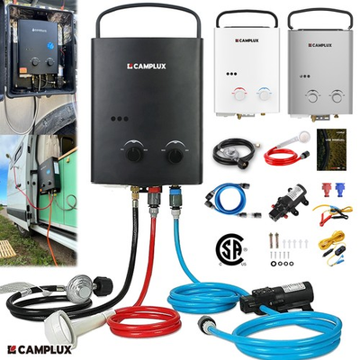 #ad Camplux Outdoor Gas Water Heater Instant Hot Portable Shower Camping RV Pump Kit $134.99