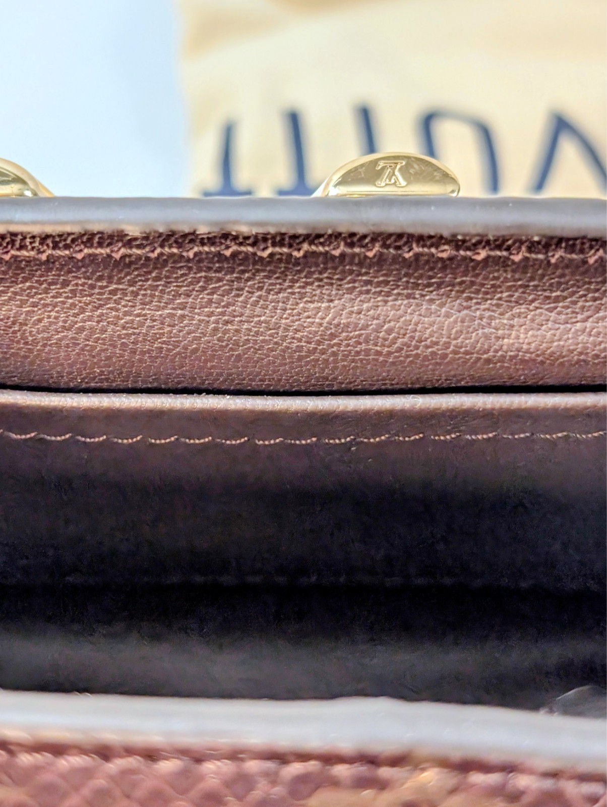 Louis Vuitton Brown Glazed Python Monogram Twist … - image 15