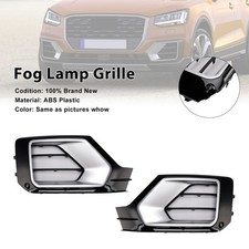2PCS Front Bumper Grille Fog Lamp Grille 81A807681G Fit Audi Q2 2016-2020