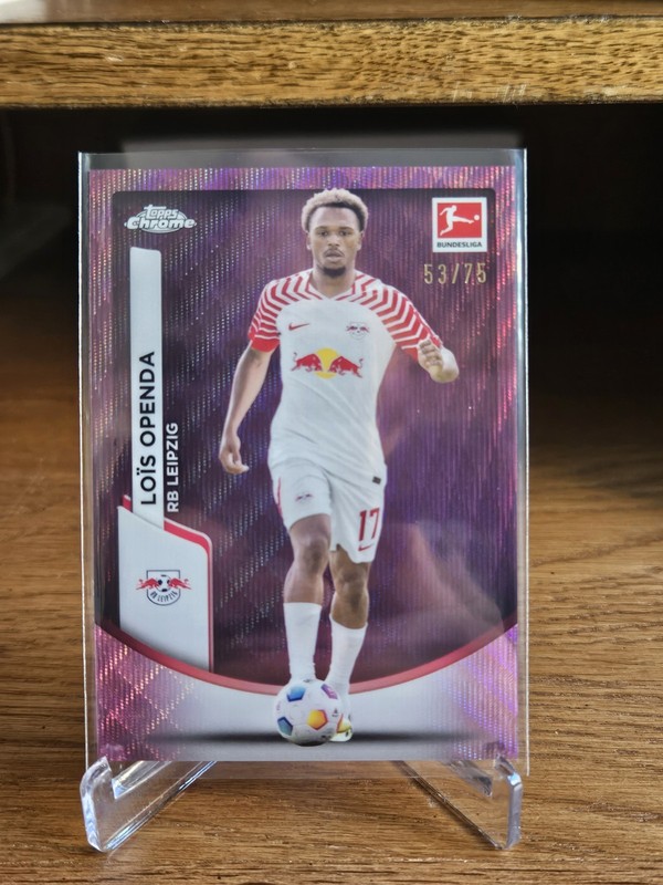 2023-24 Topps Chrome Bundesliga Lois Openda Magenta Refractor /75