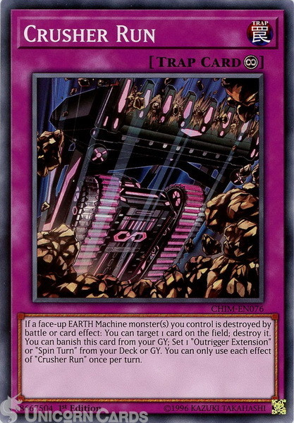 CHIM-EN076 Crusher Run Common 1st Edition Mint Yu-Gi-Oh! Card