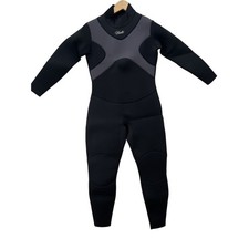 Hevto Womens Black/Gray Sports Surfing Swimming Neoprene Wetsuit Fullsuit Sz XS2