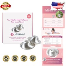 Silver Nipple Shields - Anatomical Design, Gentle Relief for Moms