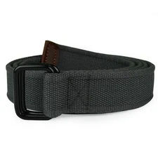 Plus Size Cotton Canvas Belt for Big Men 39'' to 75'' Gray D Ring Design Durable