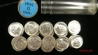 1955-D Uncirculated Roosevelt Silver Dime Roll [50 UNC. Dimes]