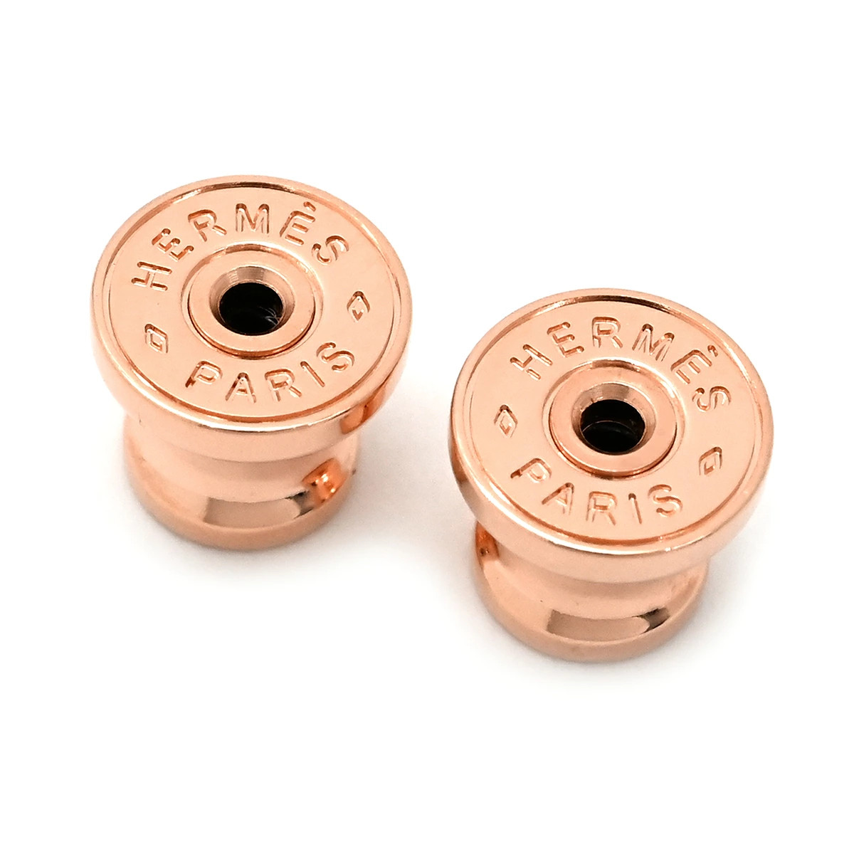 Hermes Earrings Mini Maillon GP Enamel Verre Fizz Rose Gold Hardware Chain D'Anc View 6