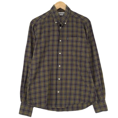 Barbour Chemise Homme À Carreaux Coton Boutonnée Ajustée Slim Col Ouvert T - Photo 1/4