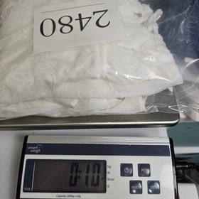 NWT Lulus White Burnout Lace Ruffle Plunge Neck Tie Waist Mini Dress Size Large