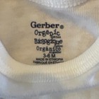 Gerber Organic Cotton White Short Sleeve OnePiece Bodysuit for Unisex Baby 3-6M — photo 2