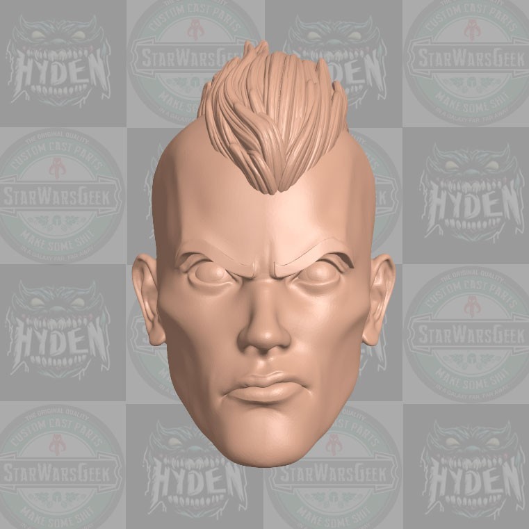 Mohawk Mark Custom Head v4 Invincible for 1:6 1:10 1:12 1:18 action ...