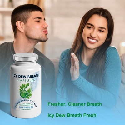 Harmony Haven Icy Dew Fresh Kapseln, 60 Stück, klarer Gesundheitsatem Mundhygiene