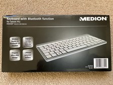 MEDION® MD 86624 Ultra Slim Bluetooth Keyboard Apple iPad Tablet PC Smartphone