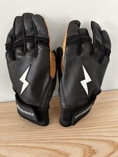 Bruce Bolt - Gants de frappe en cuir noir/or moyen adulte