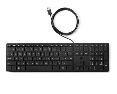 HP Slim Wired Desktop 320K Keyboard Tastatur Schwarz - Deutsch - L96909 - 041