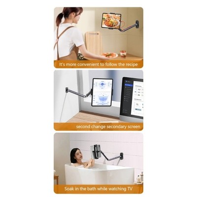 Wall Mount Bracket Adjustable Arm For Space Saving Installation Universal Fit
