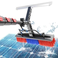24FT Solar Panel Cleaning Brush & Squeegee Kit,Proffesional Window Washing Tool
