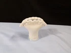 HTF Vintage Fenton Milk Glass CRYSTAL CREST #37 Mini Miniature Fan Vase