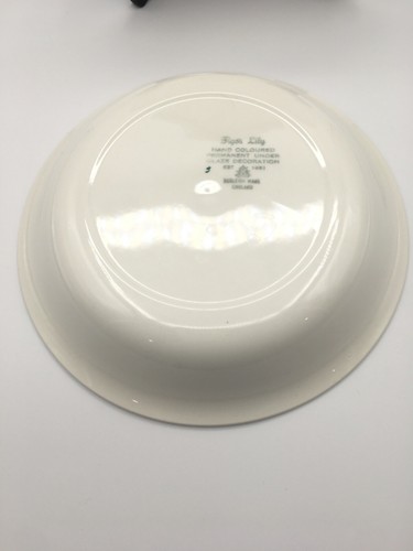 Vintage Burleigh Ware Tiger lily piatto pasta 8" Inghilterra set di 2 - Foto 4 di 4