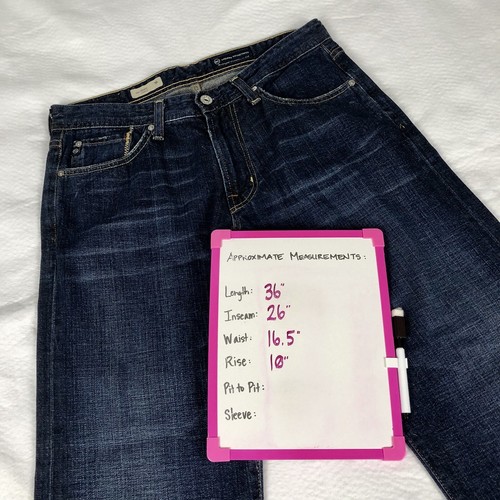 AG Adriano Goldschmied Jeans Men’s 31 x 32 The Hero Relaxed Blue Denim Straight - Picture 8 of 11