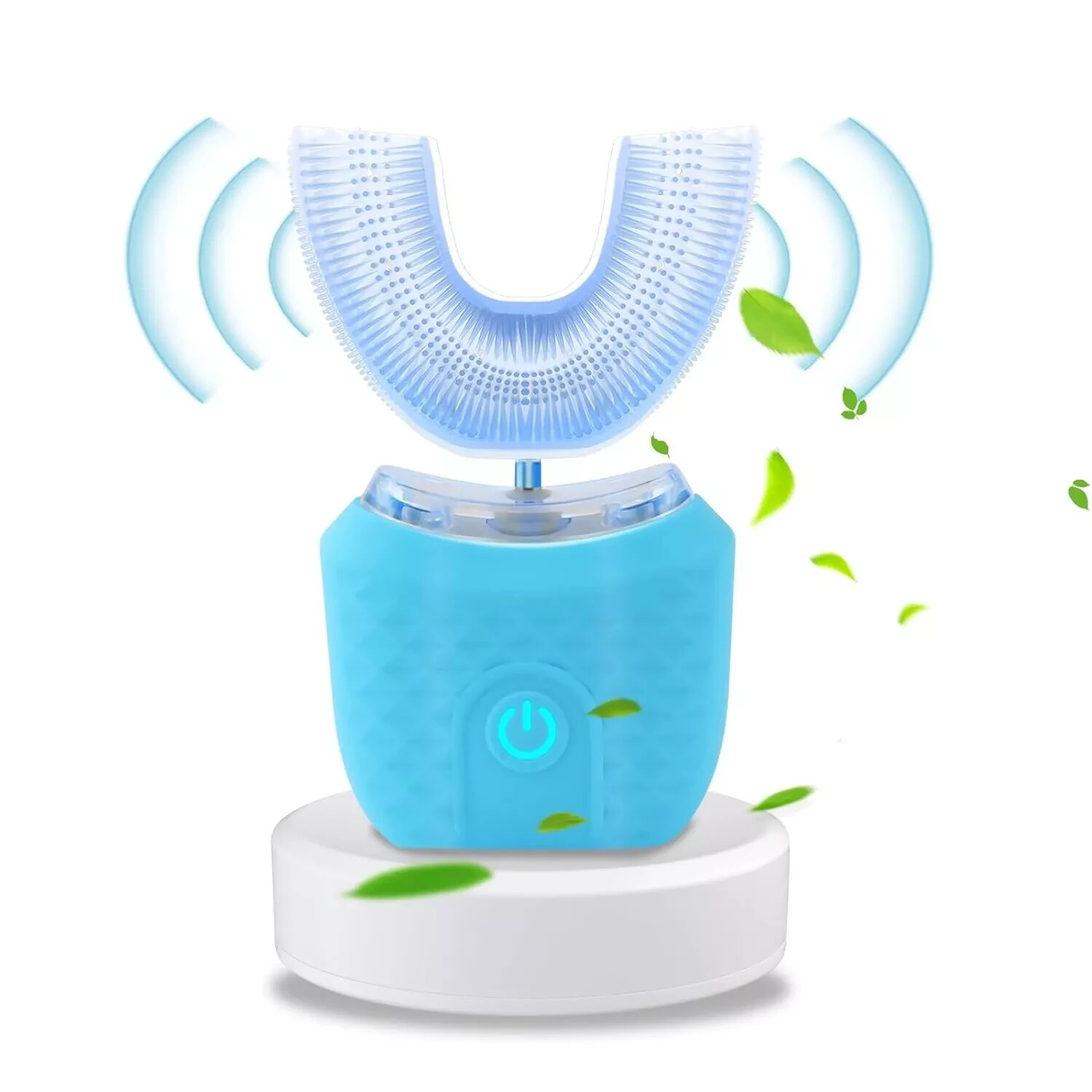 White Ultrasonic Toothbrush, Ortho Sparkle Sonic Glow Brush, U Shaped Tooth New