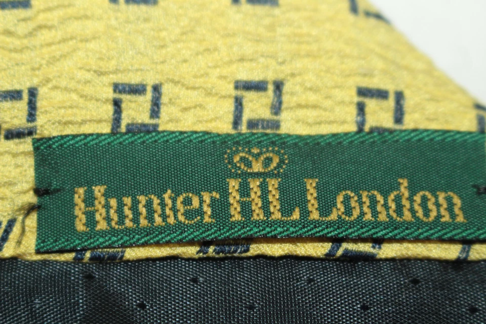 Corbata de seda HUNTER LONDON hecha en Italia F77449 Foto 4 de 4