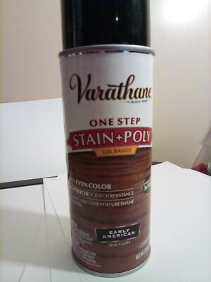 Varathane  ~ EARLY AMERICAN ~  Wood Stain + Poly 12 oz  Semi Gloss FREE SHIPPING