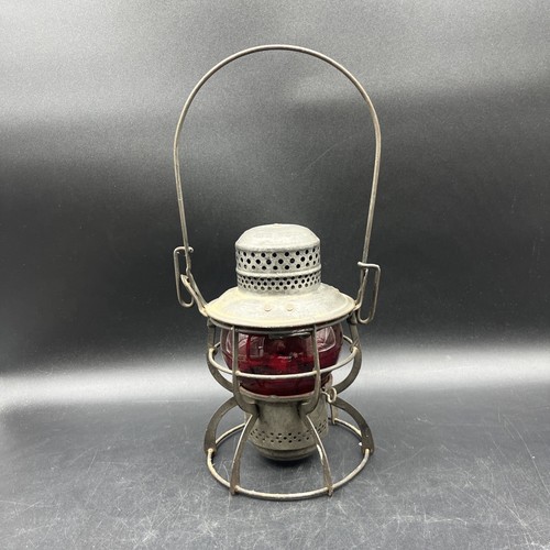 1925 RARE ARMSPEAR MFG L. & N RAILROAD New York RED GLASS LANTERN