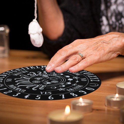 Pendulum Board Dowsing Divination Metaphysical Message Board Wooden Carven Board - Picture 4 of 10