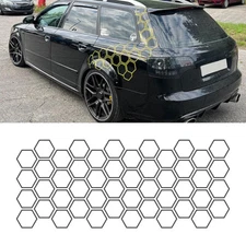 Car Kit Hexagon Honeycomb Side Stickers Decals Graphics Accessory 15.74*78.7in