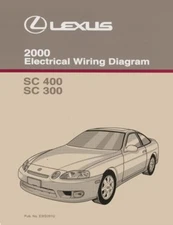 2000 Lexus SC 400 SC 300 Wiring Diagrams Schematics Layout Factory OEM