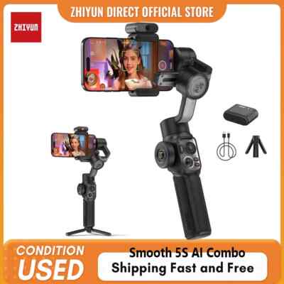 ZHIYUN Smooth 5S AI Combo 3-Axis Gimbal Stabilizer 3-Axis Handheld Smartphone