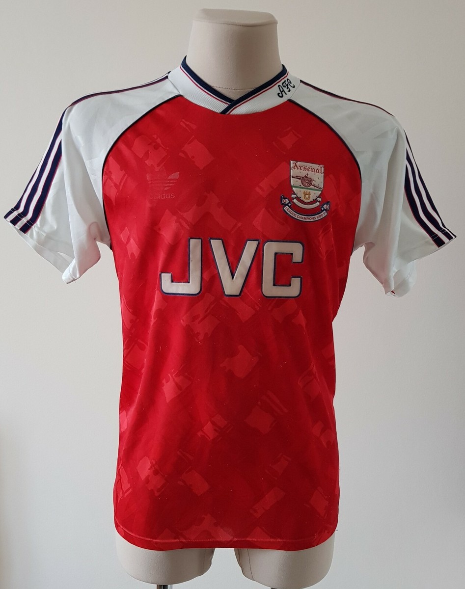 Arsenal 1990 - 1992 Home Adidas football rare shirt size 38