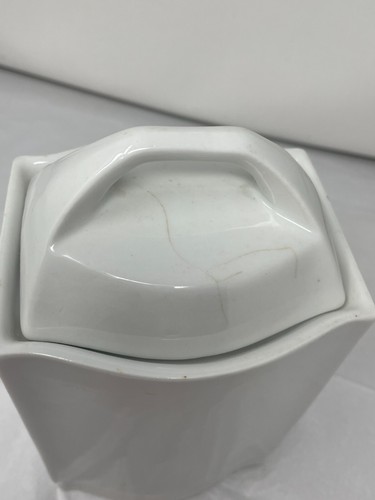 Tarro de especias de té de porcelana alemana de colección bote de almacenamiento adornos dorados rosas 8" raro - Imagen 6 de 10