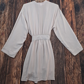 Victoria's Secret Sheer Robe Chiffon Taupe Belted Kimono Sexy Lingerie One Size