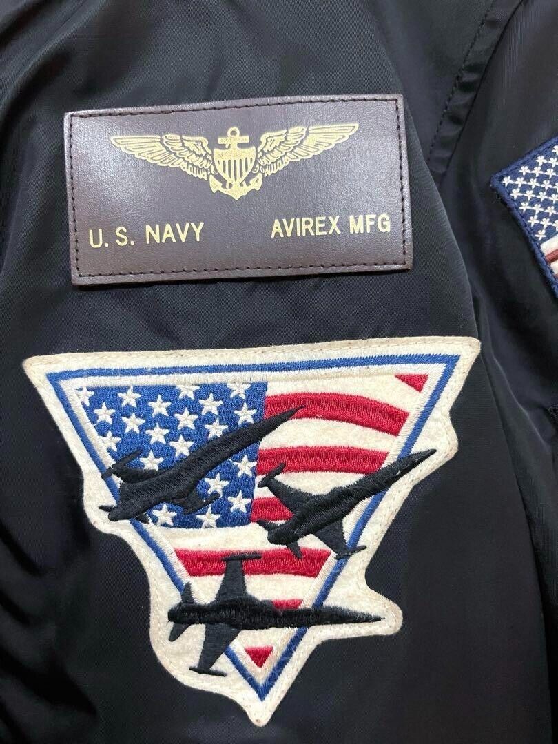 AVIREX L-2A Flight Jacket Blue Angels men Size M Black | eBay AVIREX L-2A Flight Jacket Blue Angels men Size M Black | eBay