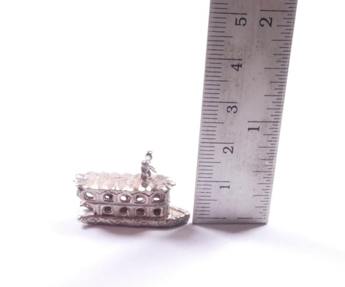 Charm Barco Barco Plata de Ley 925 Vintage 6,2 g - Imagen 6 de 6