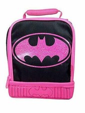 Termo Batman Batgirl Rosa Logo Doble Suave Fiambrera