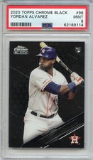 YORDAN ALVAREZ RC 2020 TOPPS CHROME BLACK #96 ROOKIE 🔥PSA 9🔥ASTROS