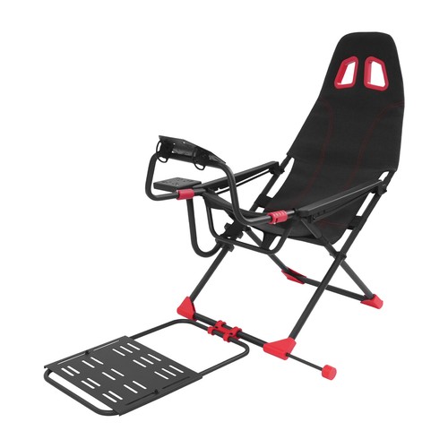 Foldable Racing Simulator Cockpit Adjustable Simulator Racing Cockpit Seat Black - Picture 13 of 21