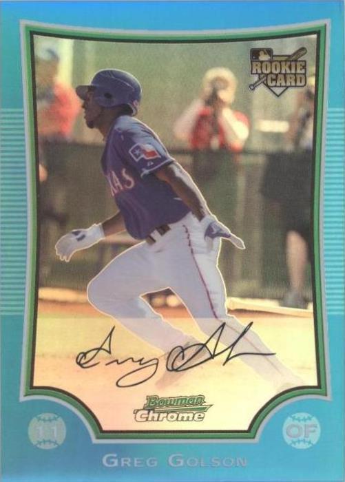 2009 Bowman Chrome - Greg Golson #202 Blue Refractor /150 for sale ...