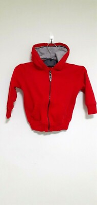 KINDER ROTER HOODIE MIT REISSVERSCHLUSS VON TU SAINSBURY, ALTER 1 BIS 1,5 JAHRE.