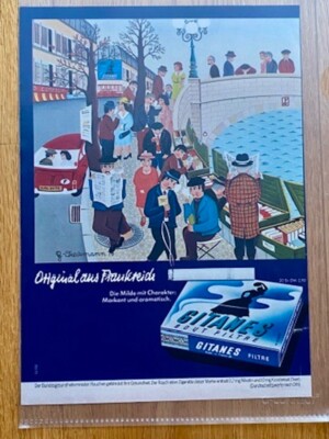 Gitanes Bout Filtre Cigaretten 80s retro 1981 Vintage Ad Werbung Reklame