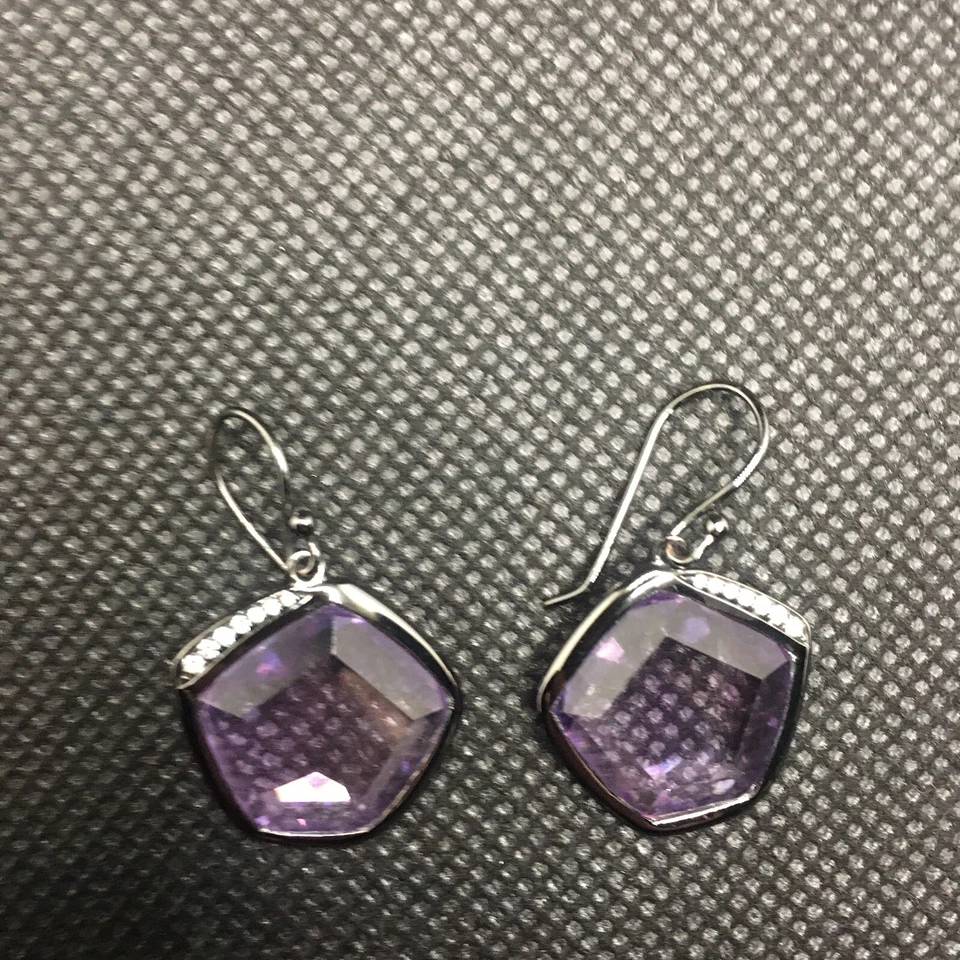 IPPOLITA  Amethyst Diamond Wicked Sterling Silver Drop Earrings - Image 3 of 4
