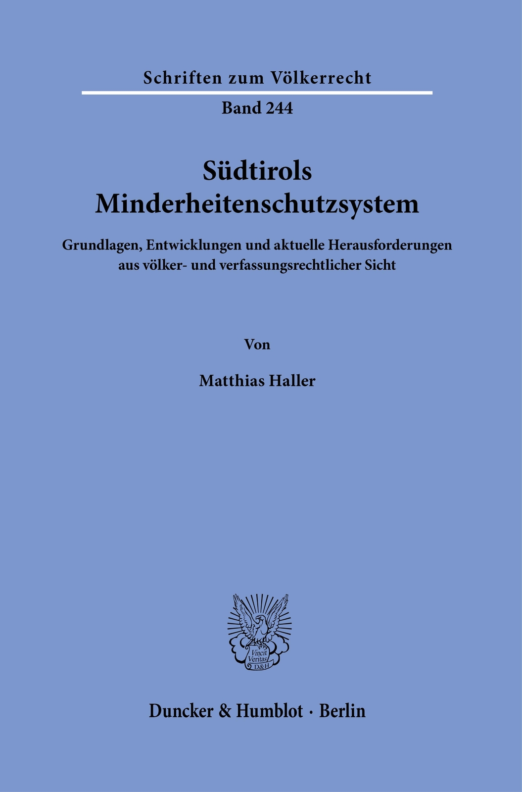 Südtirols Minderheitenschutzsystem, Matthias Haller