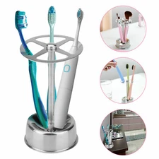 Stainless Steel Toothbrush Holder Toothpaste Stand Bathroom Household Freestand