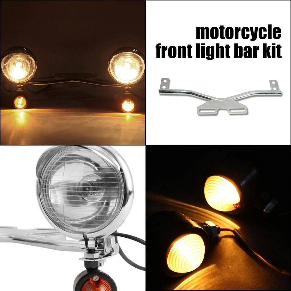 Barra de luzes de neblina ponto de seta de passagem para Yamaha Virago XV 250 500 535 700 750 - Imagem 2 de 4