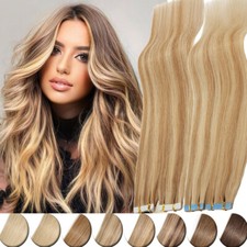Thick Skin Wefts Extensions Tape In Russian Remy Human Hair Extensions FULL HEAD