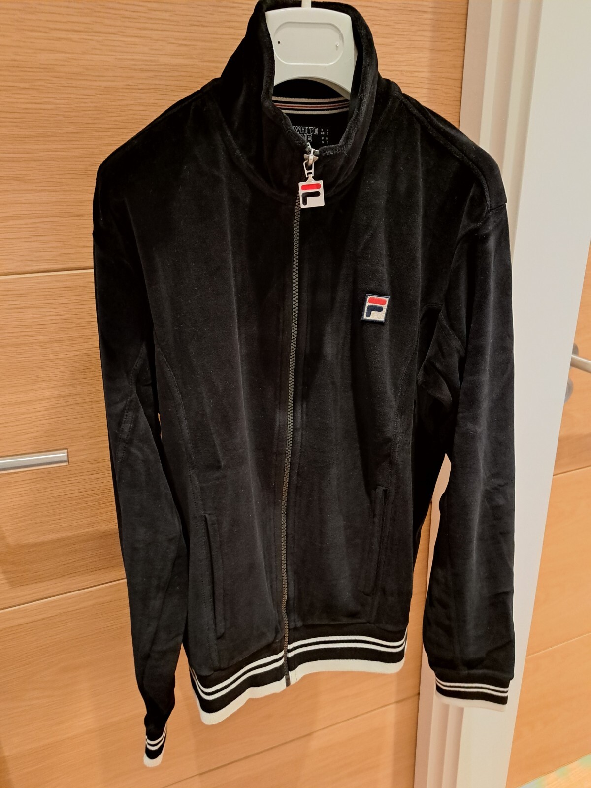 Giacca da pista FILA Bartali vintage retrò in velluto nero