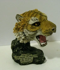 Vintage "HERCO GIFT PROFESSIONAL" --Tiger Head Bust 6" tall X 5" Depth X 4" Wide