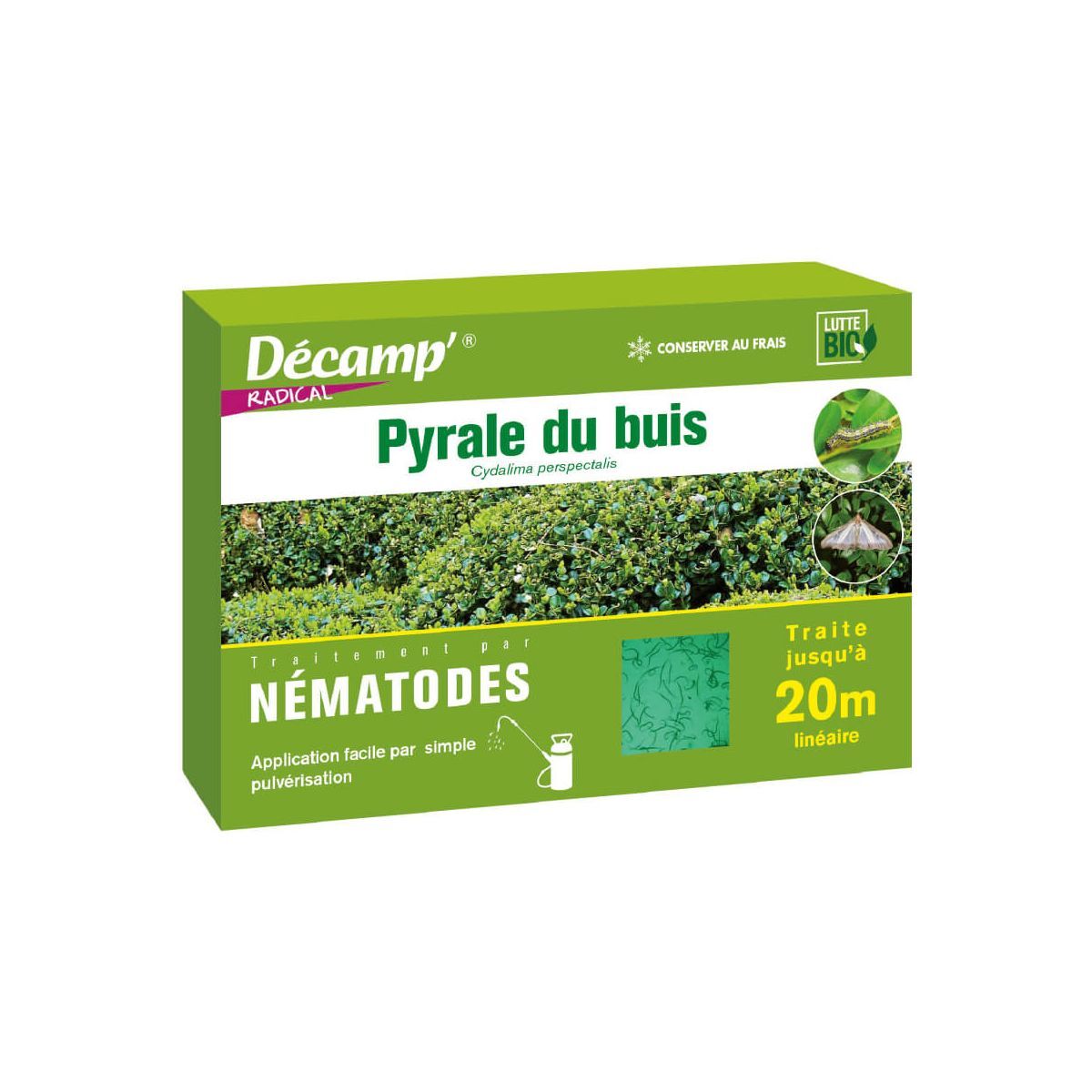 Nématodes contre la pyrale du buis traitement naturel pour jardin de 2x10M